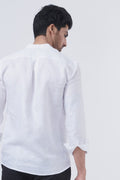 Snow white 100% Pure Linen Shirt - Regular fit
