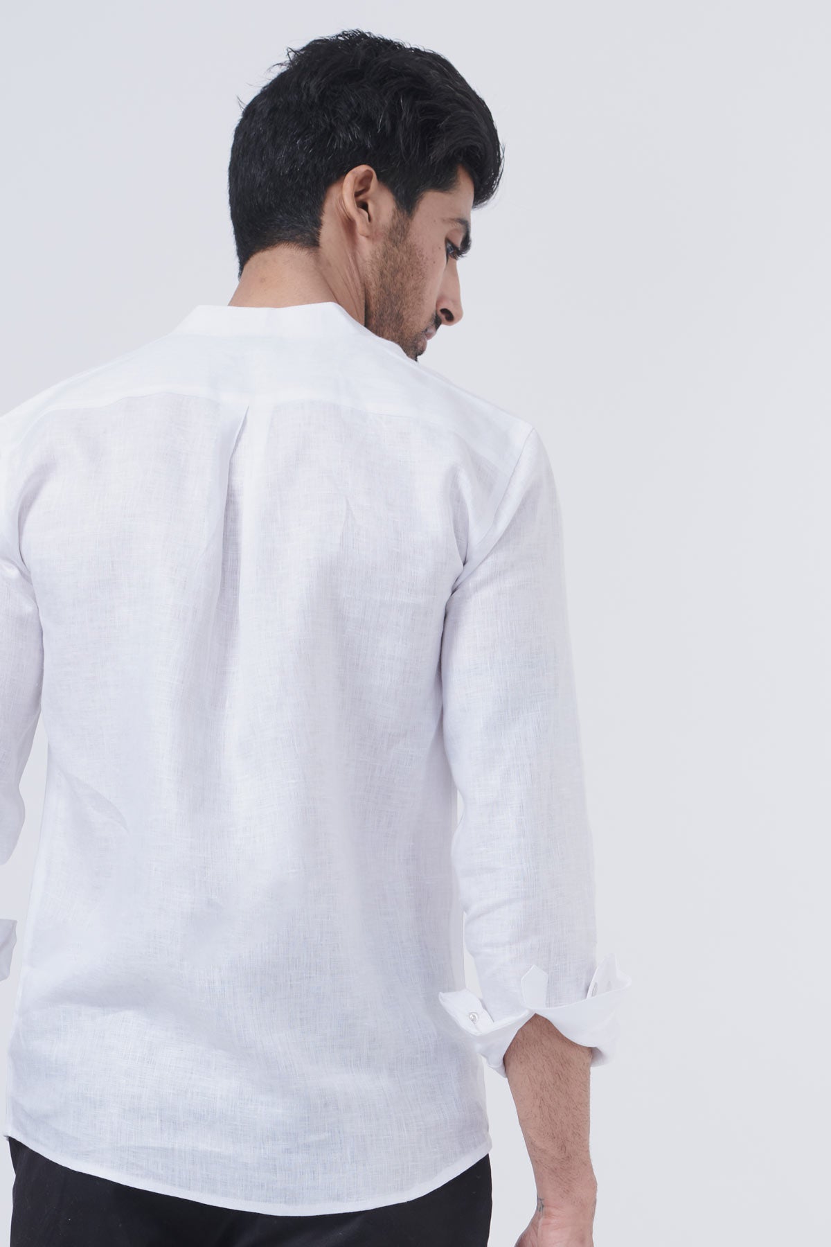 Snow white 100% Pure Linen Shirt - Regular fit